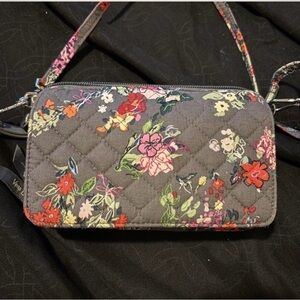 Vera Bradley Gray Floral Crossbody Bag